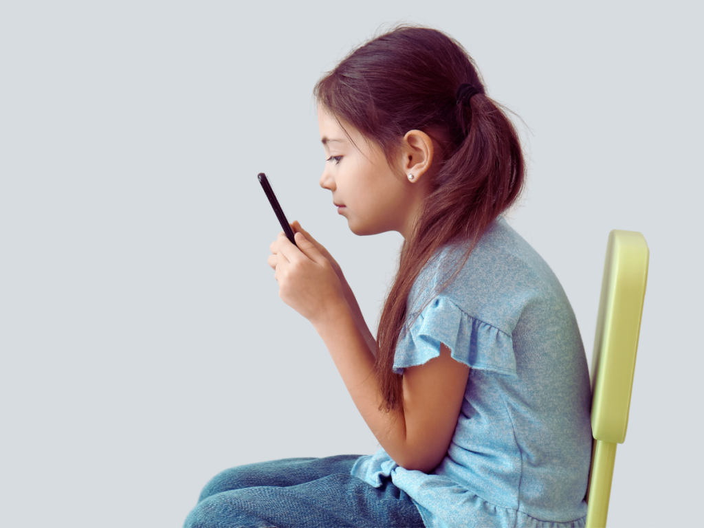 子どもの姿勢の乱れの比較イメージ